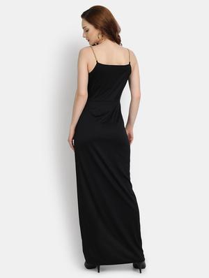 cami neck high slit gown dress - 17892964 - Standard Image - 4