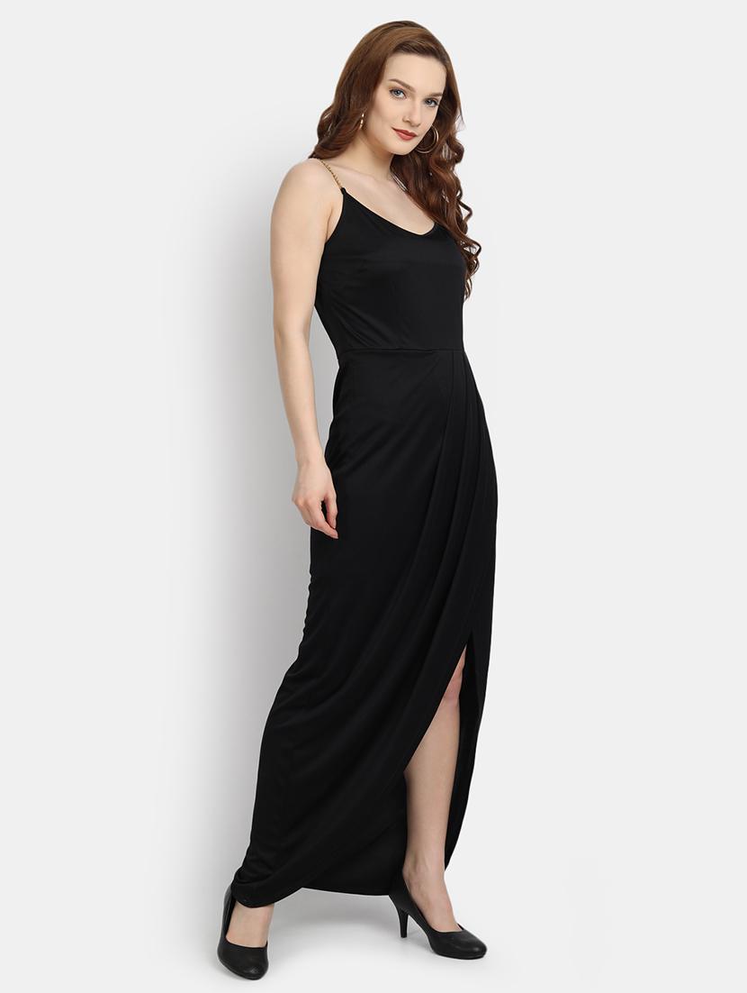 cami neck high slit gown dress - 17892964 - Zoom Image - 2