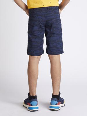 blue solid three fourth shorts - 17893363 - Standard Image - 3