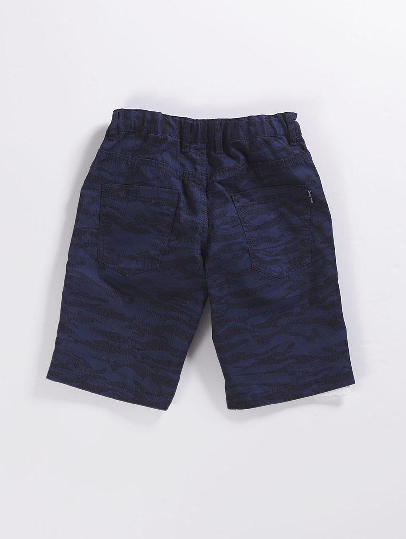 blue solid three fourth shorts - 17893363 - Zoom Image - 2