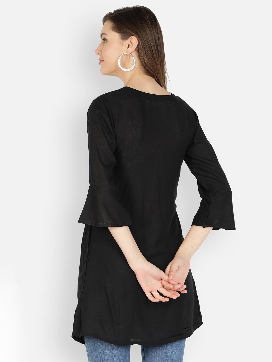 embroidered a-line kurta - 17894320 - Zoom Image - 3