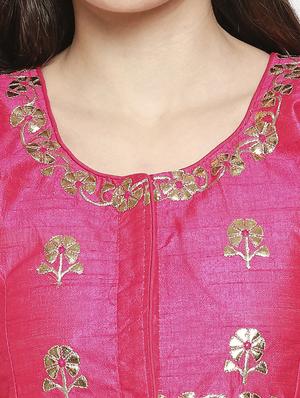 pink cotton blend embroidered blouse - 17894377 - Standard Image - 4