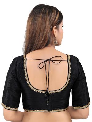 black art silk solid blouse - 17894518 - Standard Image - 3