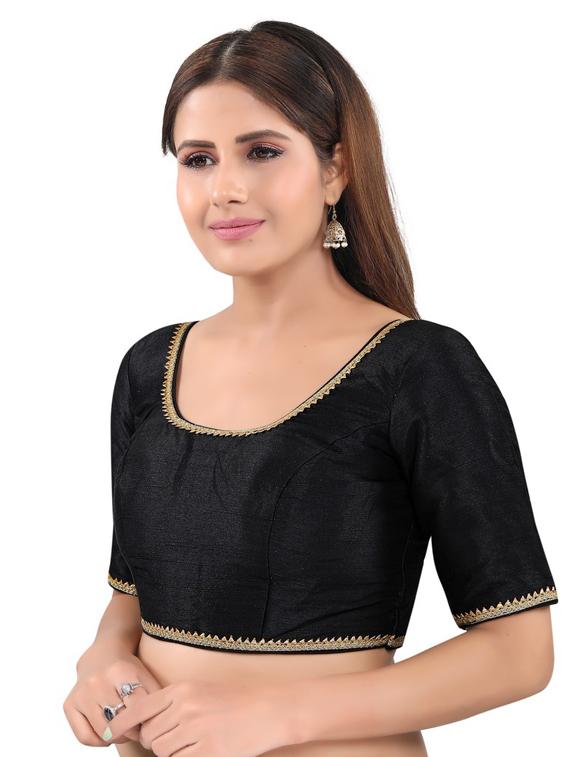 black art silk solid blouse - 17894518 - Zoom Image - 2