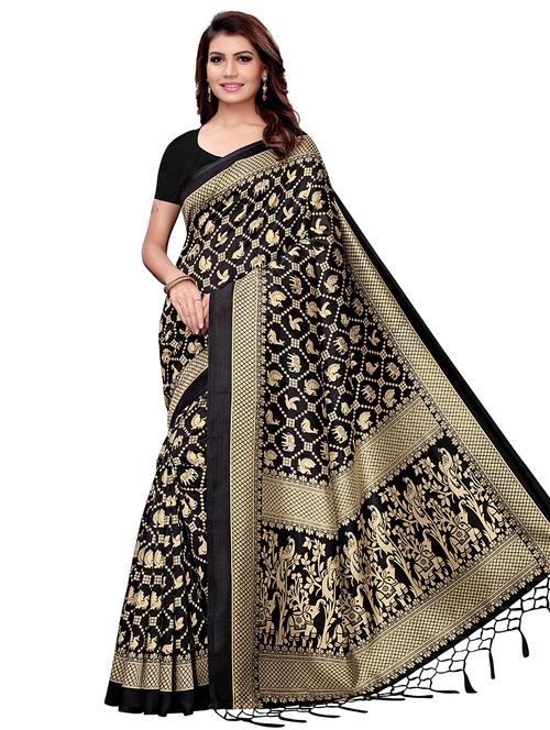 conversational printed saree with blouse - 17894690 - Very Small Image - 1