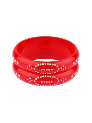 crystal studded acrylic bracelet bangles set (2pc) - 17895010 - Standard Image - 2