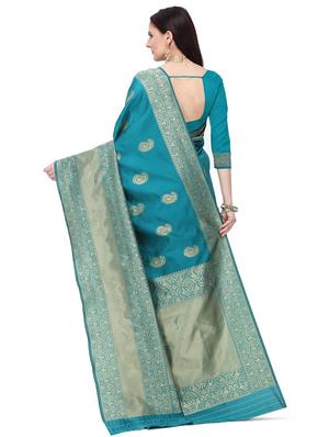 jacquard work banarasi saree - 17895793 - Standard Image - 2