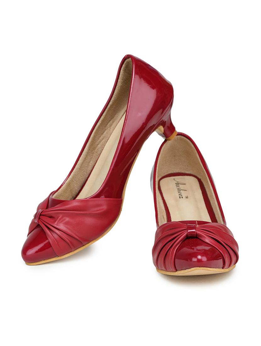 red synthetic platforms pumps - 17895960 - Zoom Image - 3