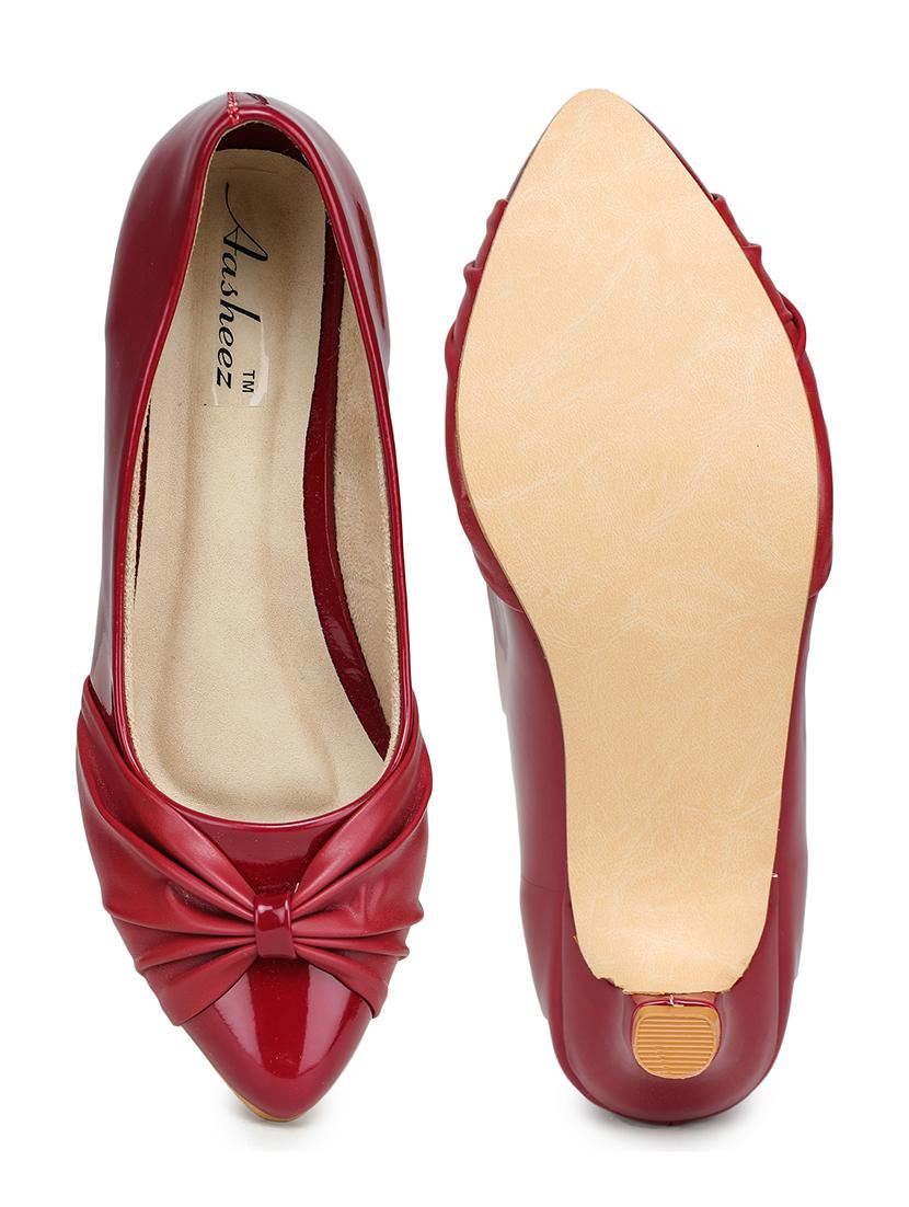 red synthetic platforms pumps - 17895960 - Zoom Image - 5