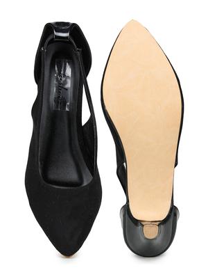 black suede platforms pumps - 17895963 - Standard Image - 5