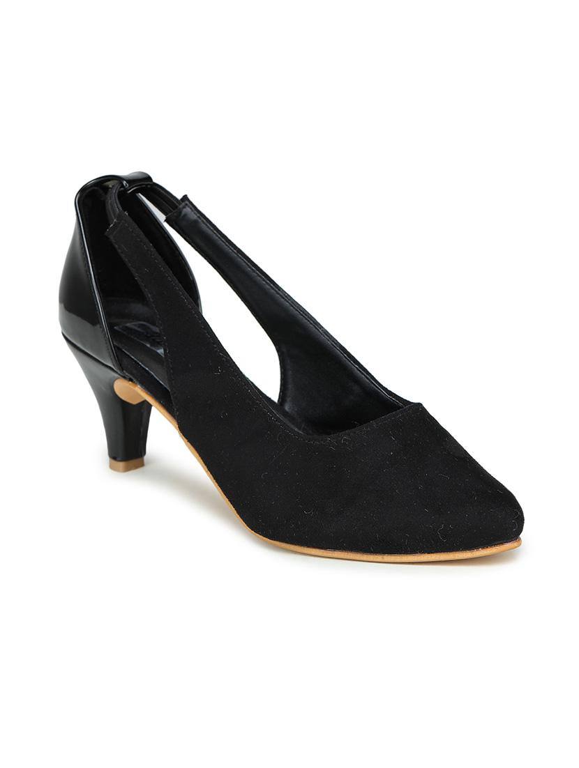 black suede platforms pumps - 17895963 - Zoom Image - 1