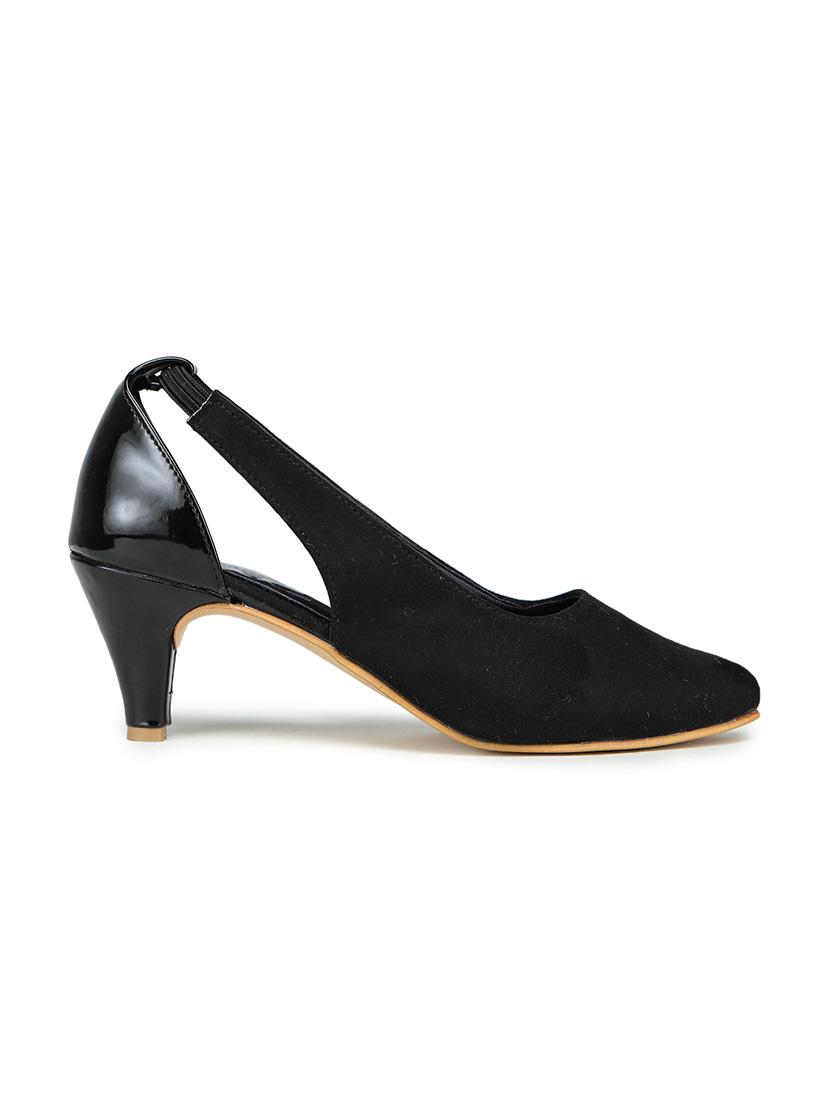 black suede platforms pumps - 17895963 - Zoom Image - 2