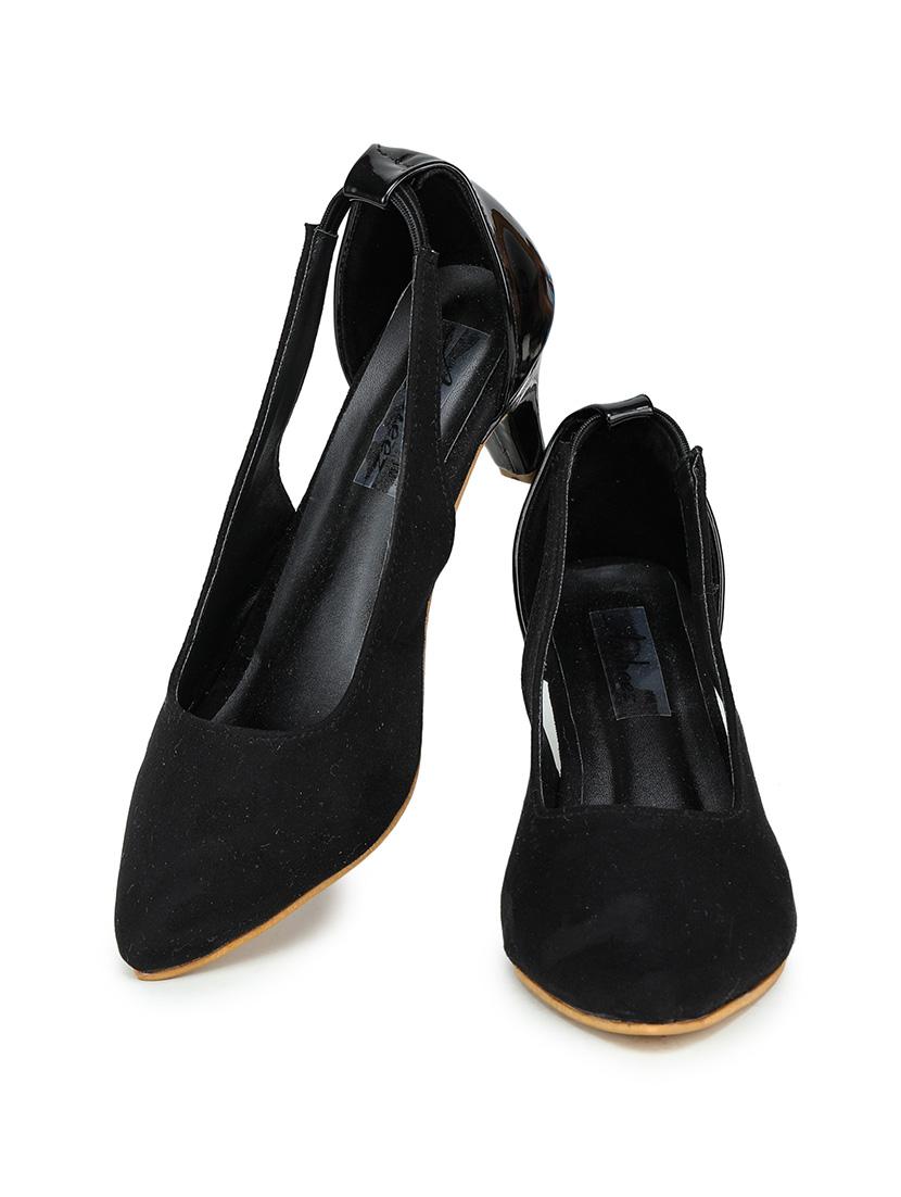 black suede platforms pumps - 17895963 - Zoom Image - 3