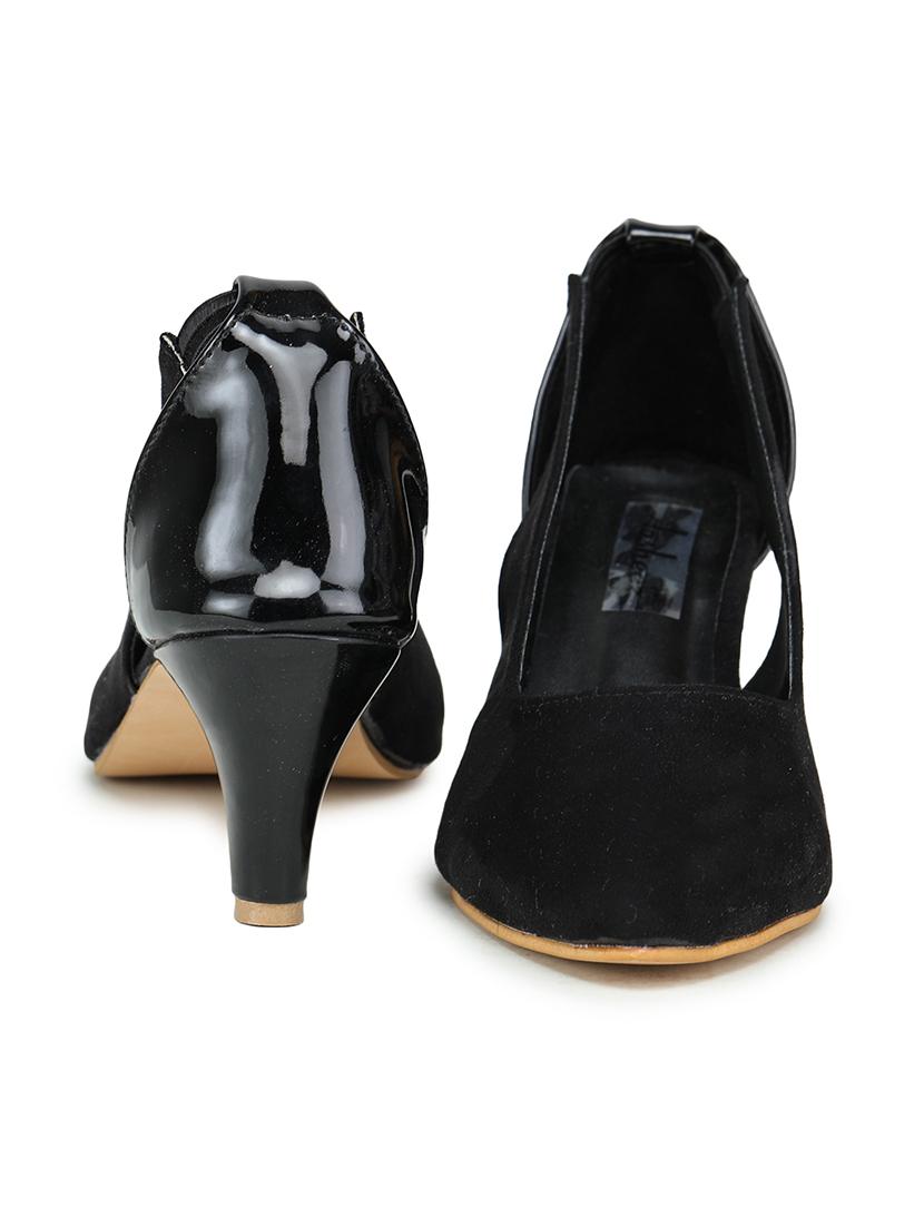 black suede platforms pumps - 17895963 - Zoom Image - 4