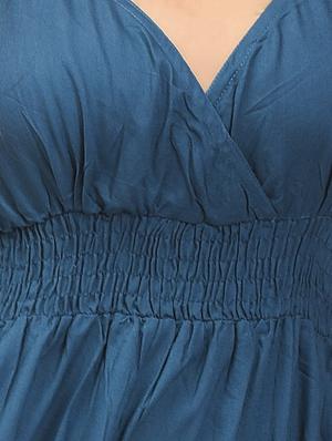 blue rayon empire line dress - 17896242 - Standard Image - 4