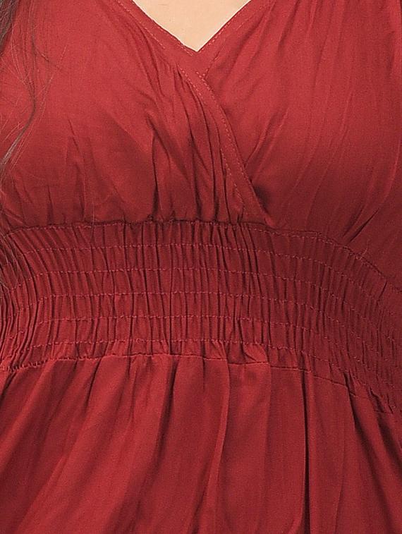 red rayon empire line dress - 17896244 - Zoom Image - 4