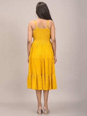 yellow rayon empire line dress - 17896246 - Standard Image - 3