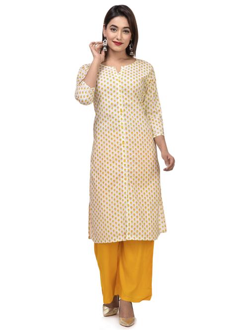 floral straight kurta - 17896294 - Standard Image - 1