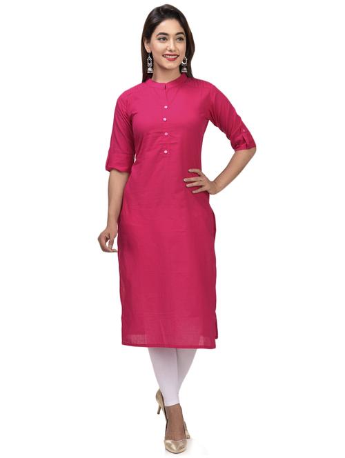 solid straight kurta - 17896295 - Standard Image - 1