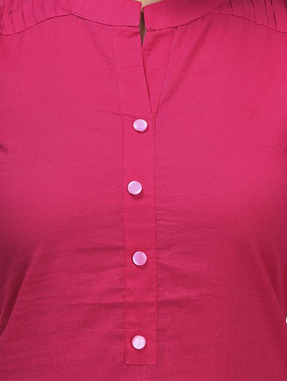 solid straight kurta - 17896295 - Zoom Image - 4