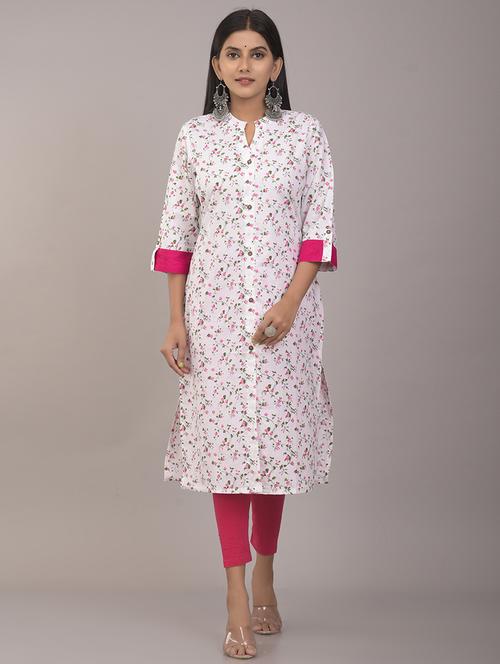 floral printed straight kurta - 17896300 - Standard Image - 1