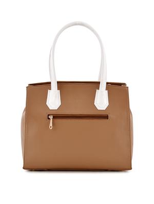 brown leatherette (pu) regular handbag - 17896318 - Standard Image - 2