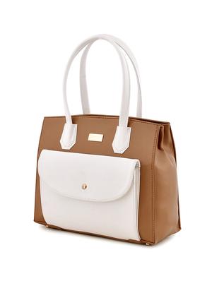 brown leatherette (pu) regular handbag - 17896318 - Standard Image - 4