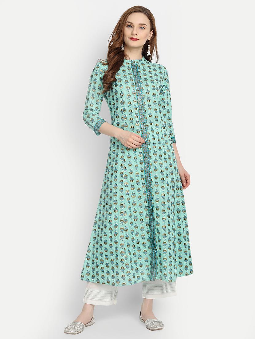 floral kurta palazzo set - 17896515 - Zoom Image - 1