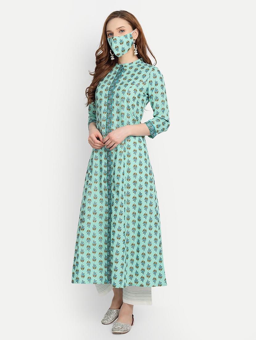 floral kurta palazzo set - 17896515 - Zoom Image - 4
