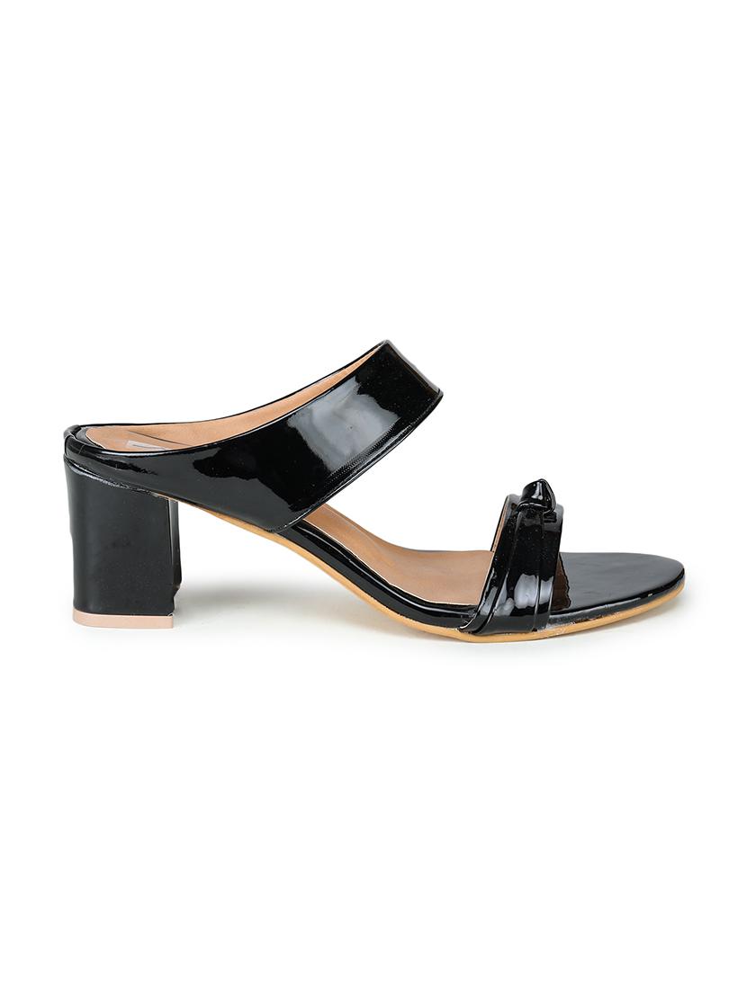 black synthetic slip on sandals - 17896544 - Zoom Image - 2