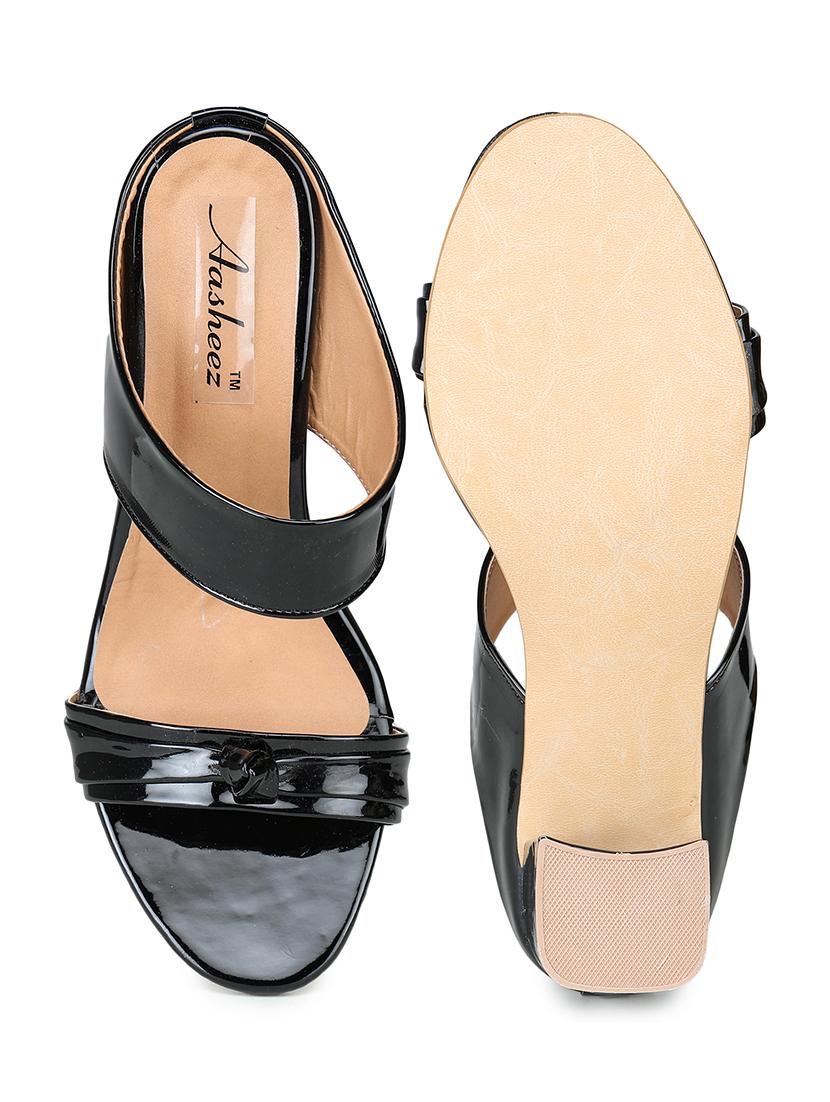black synthetic slip on sandals - 17896544 - Zoom Image - 5