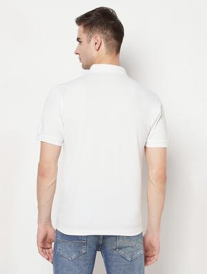 white solid polo t-shirt - 17897157 - Standard Image - 4