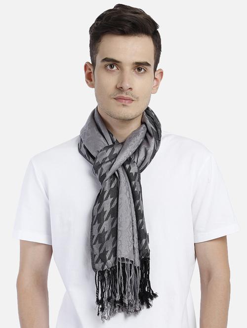 grey printed muffler - 17897359 - Standard Image - 1