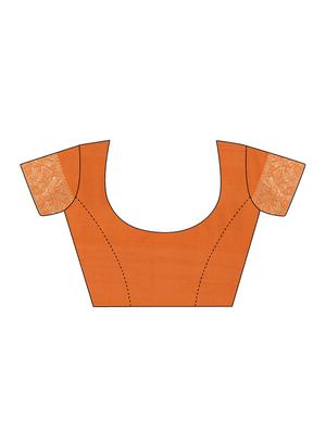 ethnic motifs banarasi saree with blouse - 17897391 - Standard Image - 3