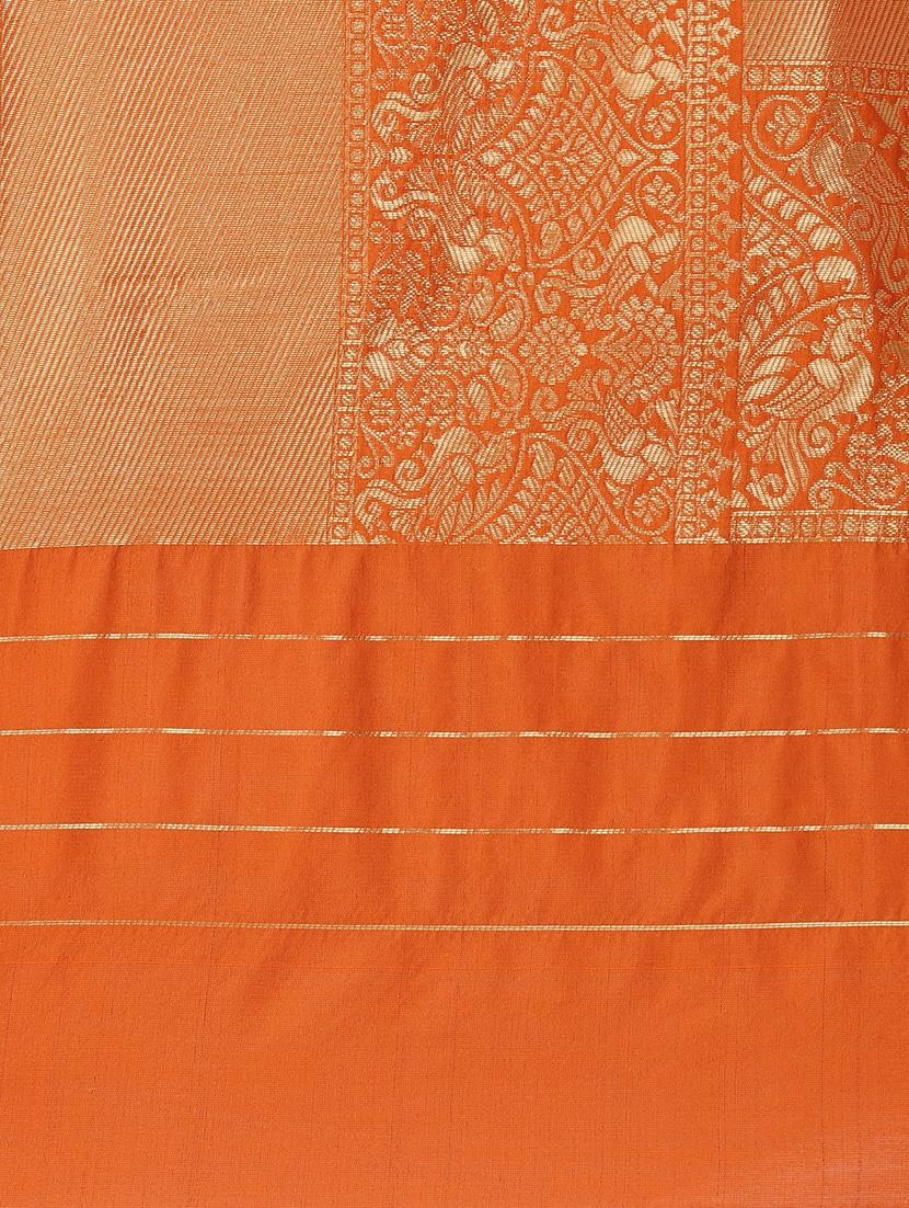 ethnic motifs banarasi saree with blouse - 17897391 - Zoom Image - 4
