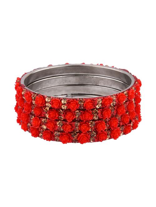 silver plated crystal bangle set - 17898017 - Standard Image - 1