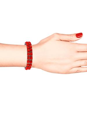 silver plated crystal bangle set - 17898017 - Standard Image - 3