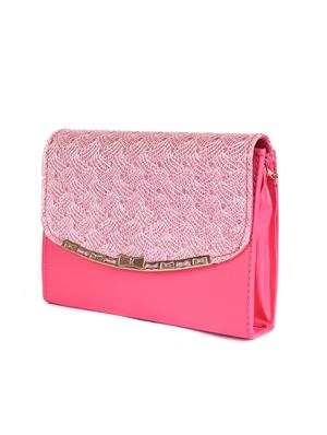 pink leatherette (pu) regular sling bag - 17900153 - Standard Image - 4