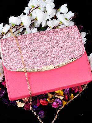 pink leatherette (pu) regular sling bag - 17900153 - Standard Image - 6