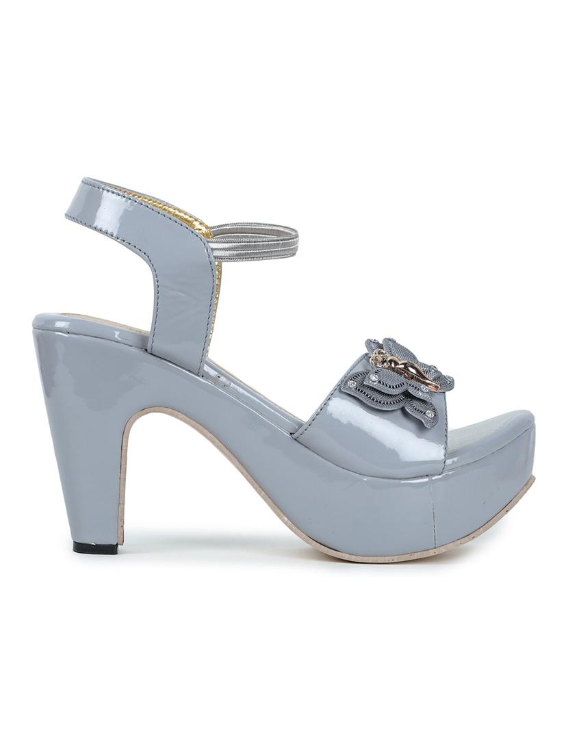 grey synthetic back strap sandals - 17900198 - Zoom Image - 2