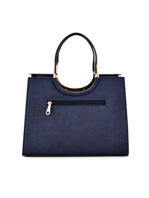 blue leatherette (pu) regular handbag - 17900266 - Standard Image - 2