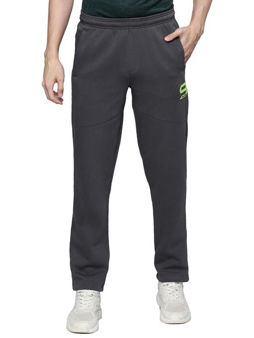 grey solid full length track pant - 17901225 - Very Small Image - 1
