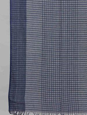 blue cotton printed dupatta - 17902092 - Standard Image - 3