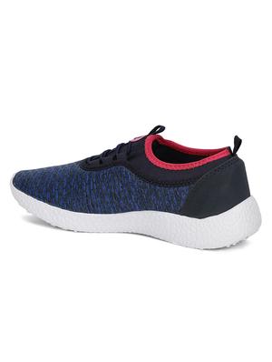 navy fabric laceup sneakers - 17902178 - Standard Image - 2