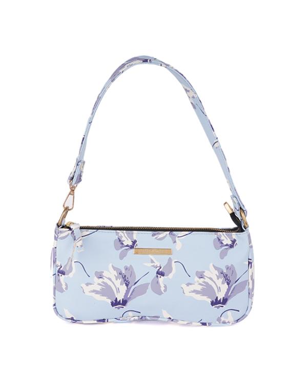 blue leatherette (pu) handbag