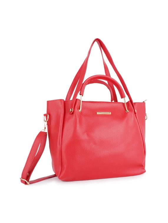 red leatherette (pu) regular handbag - 17902303 - Zoom Image - 4