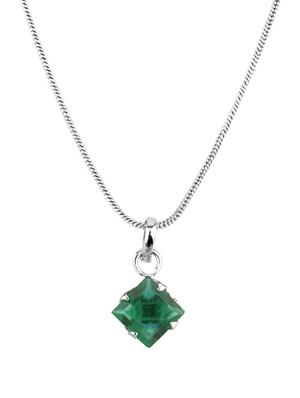 green cubic zirconia pendant chain and earrings set - 17903142 - Standard Image - 2
