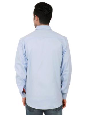 light blue solid casual shirt - 17904252 - Standard Image - 3