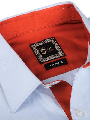 light blue solid casual shirt - 17904252 - Standard Image - 5