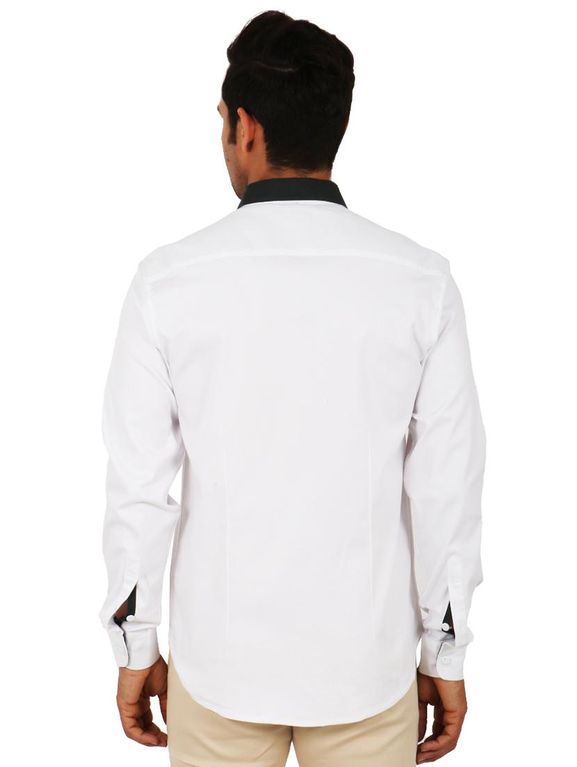 white solid casual shirt - 17904255 - Zoom Image - 3